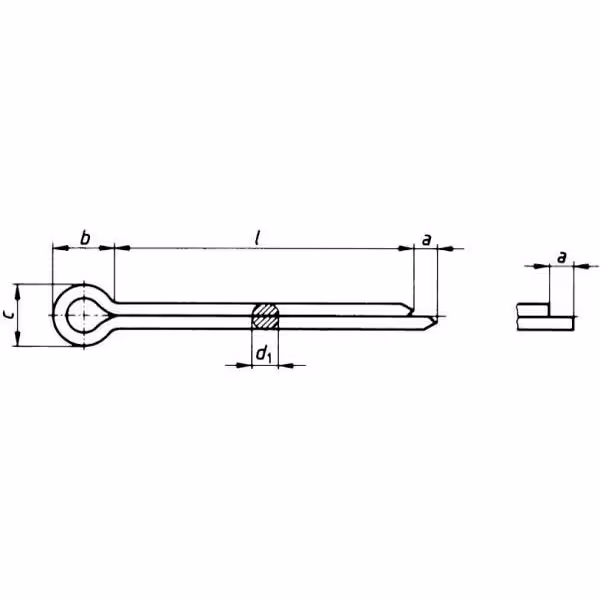 Goupille fendue 1,6x25 zinguée