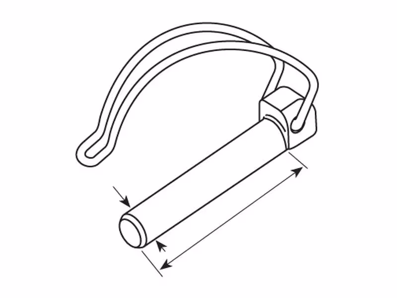 Goupille motoculture, Ø axe10mm x 55mm - Vendu par 10