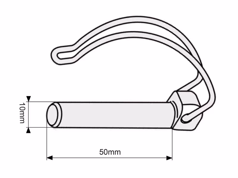 Goupille motoculture, Ø axe10mm x 55mm - Vendu par 10