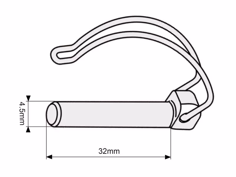 Goupille motoculture, Ø axe4.5mm x 32mm - Vendu par 10
