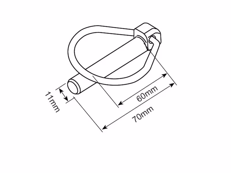 Goupille piriforme, Ø axe11mm x 70mm - Vendu par 10 - ref 090094887