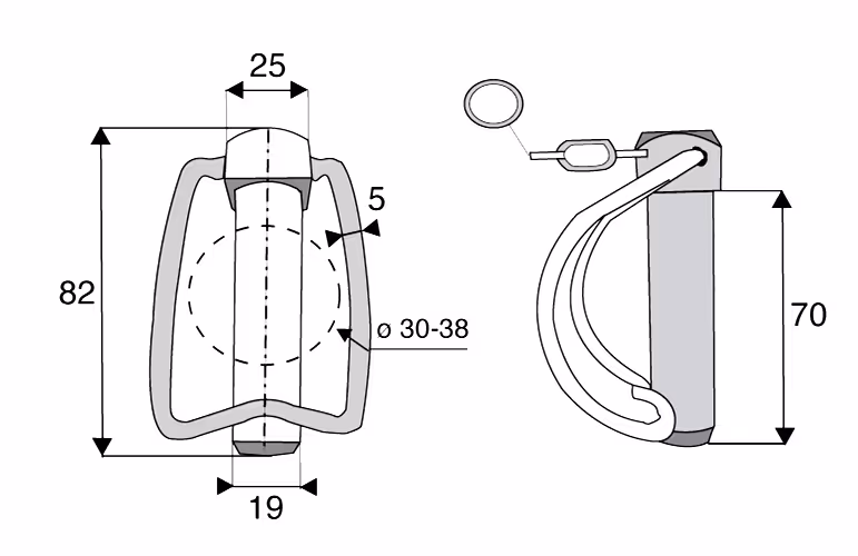 Goupille pour stabilisateur new Holland 5197816