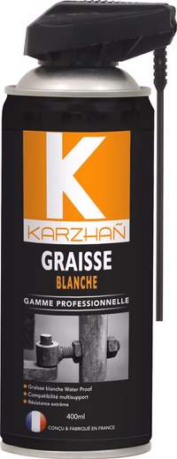 Graisse blanche avec tête 2 jets - lot de 12 aérosols 400ml