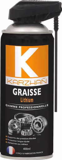 Graisse verte au lithium avec tête 2 jets - aérosol 400ml