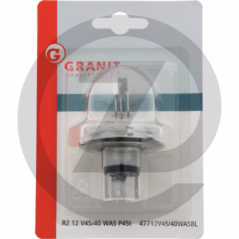 Ampoule sphérique R2 - 12V / 45/40W, sous blister