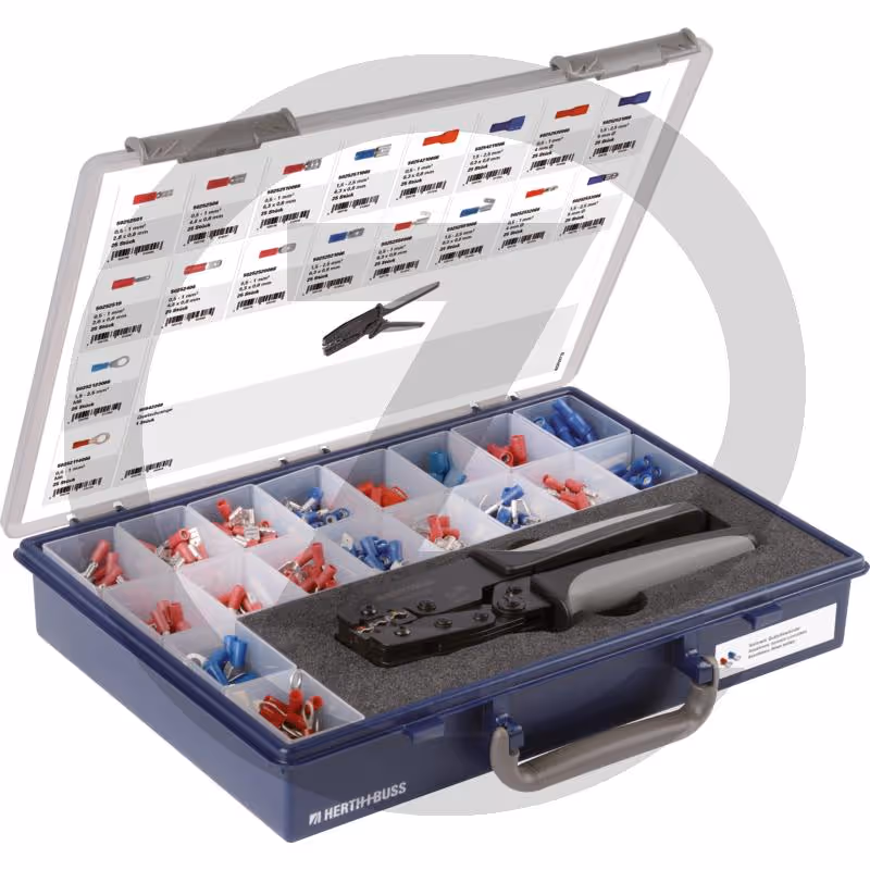 Assortiment de cosses - 421 pièces, pince à sertir incluse