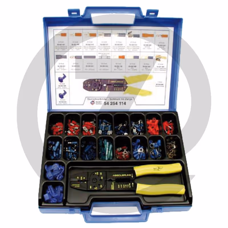Assortiment de cosses - 421 pièces, pince à sertir incluse
