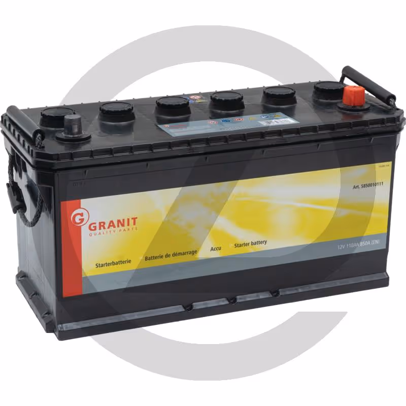 Batterie 12 V / 110 Ah - batterie de démarrage nécessitant peu d'entretien, technologie Ca/Ca