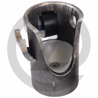 Boitier pour rotule de basculement - bague en duréthane®, excentrique, rouleau Vulkollan®/silentbloc inclus