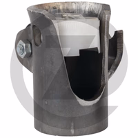 Boitier pour rotule de basculement - droit, - bague en duréthane®, excentrique, rouleau Vulkollan®/silentbloc inclus