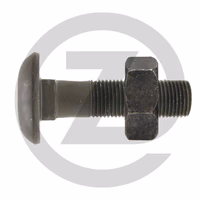 Boulon à tête bombée, collet carré 8.8