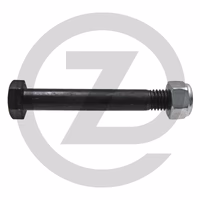 Boulon Oblong - M12 x 90 mm, avec écrou autobloquant