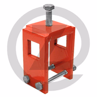 Bride - complète, - avec boulons et écrous autobloquants - matériau cadre 80 x 80 mm - matériau dent 40 x 10 mm, 40 x 12 mm -