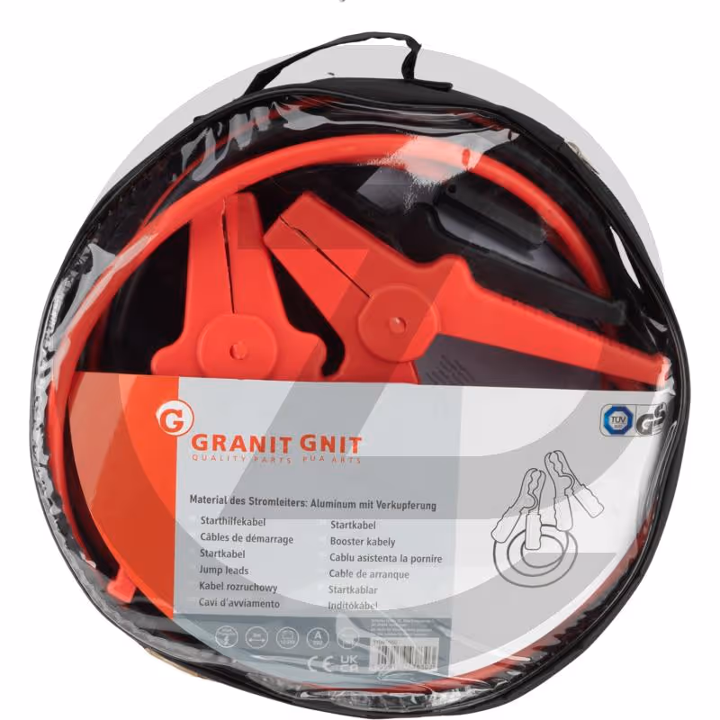 Câble de démarrage 16 mm2 - Pinces en plastique, avec sac de rangement