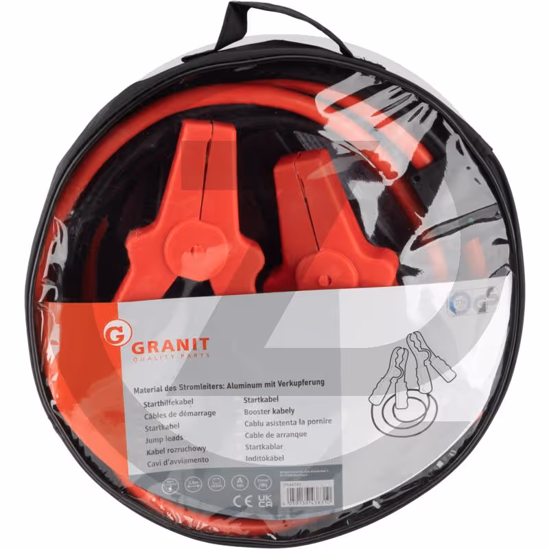Câble de démarrage 25 mm2 - Pinces en plastique, avec sac de rangement