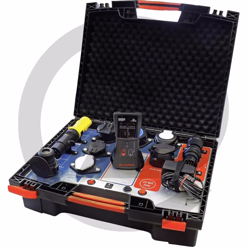Coffret de contrôle pour remorques - 12 V / 24 V, 7 pôles / 13 pôles / 15 pôles