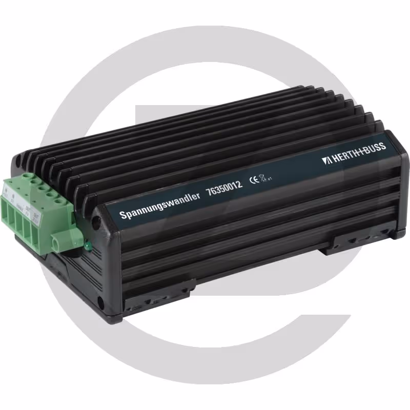 Convertisseur de tension - 12 V ? 24 V, homologué CE, matériel de montage inclus