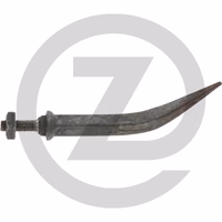 Dents de herse à collet carré - Dureté naturelle, courbées