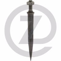 Dents de herse à collet carré - trempé, droit