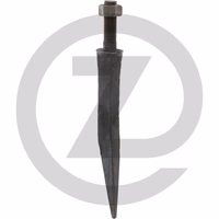 Dents de herse lourde avec collet ovale - Trempé, plié