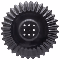 Disque bombé - ondulé, Ø 510 x 4,5 mm - Ø entraxe ext. : 110 mm - Ø entraxe int. : 80 mm - Ø trou : 15 mm - carré : 13 mm