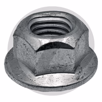 Écrou hexagonal - métallique, à collerette - avec pièce de serrage