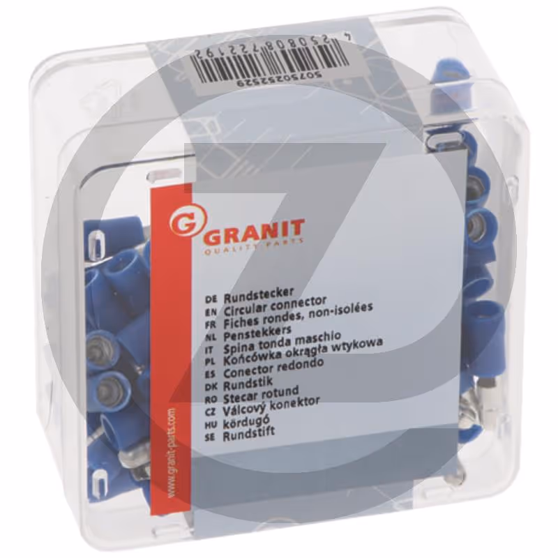 Fiche ronde - bleue, Ø 4 mm, pour câbles de 1,5 à 2,5 mm²