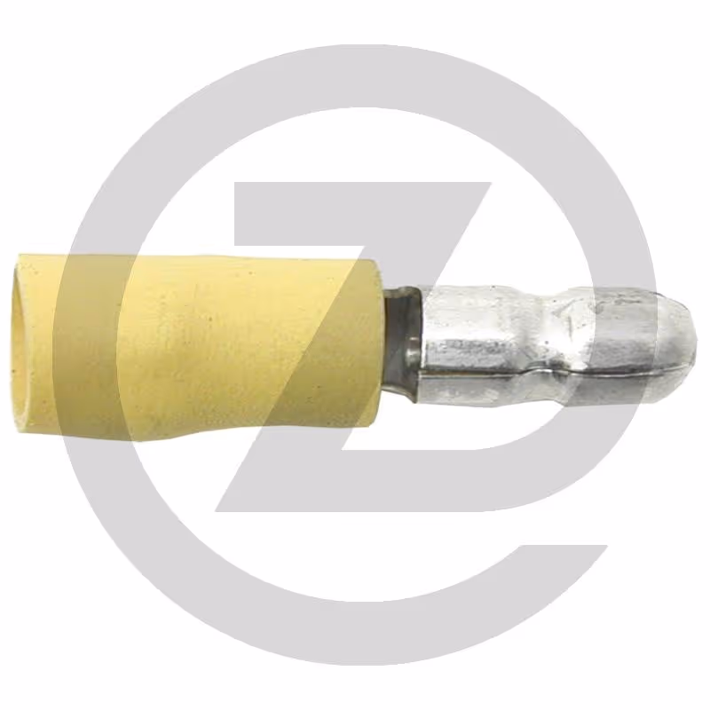 Fiche ronde - jaune, Ø 5 mm, pour câbles de 4 à 6 mm²