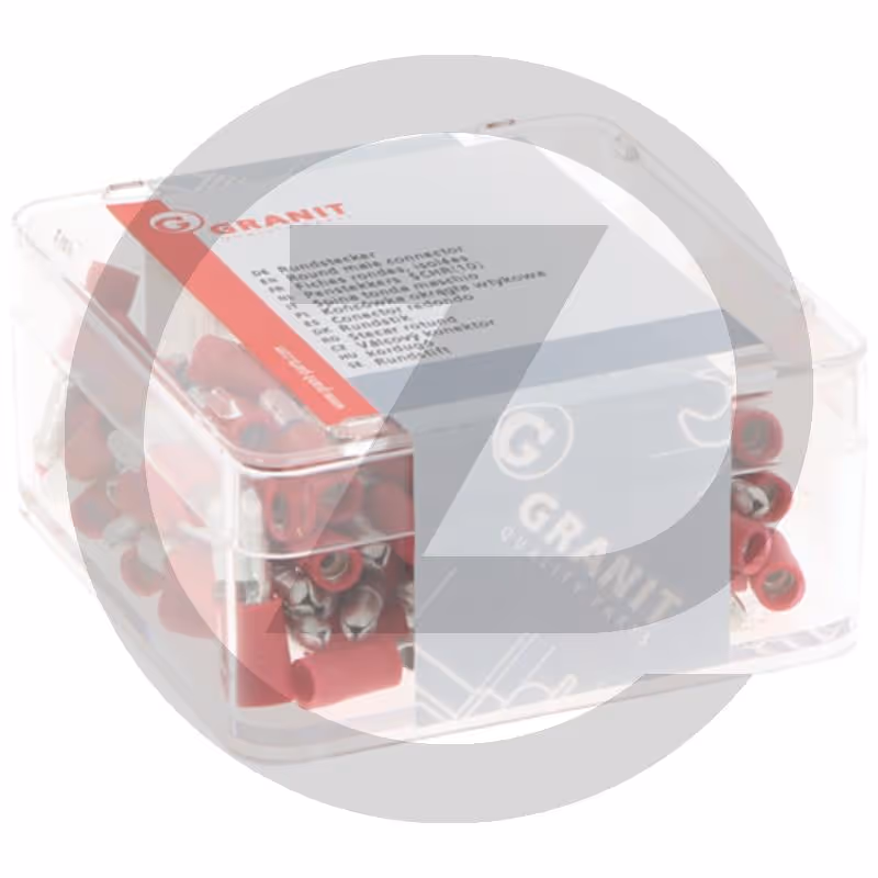 Fiche ronde - rouge, Ø 4 mm, pour câbles de 0,5 à 1 mm²