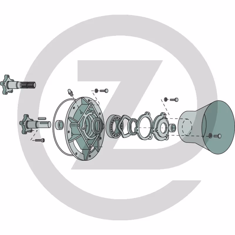 FRONT SM/SHAFT D/DRIV.PNR/E 102- 122 - avant