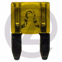 Fusibles à fiches plates, mini - 32 V max. / 20 A | jaune | VPE 10