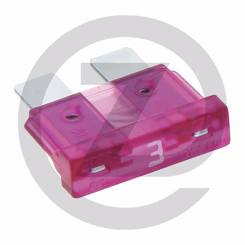 Fusibles à fiches plates, standard - 32 V max. / 3 A | violet | VPE 50