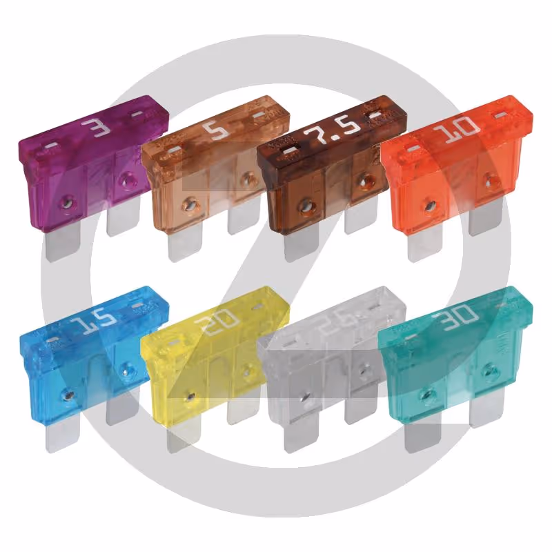 Fusibles à fiches plates, standard - 32 V max. / 3 A | violet | VPE 50