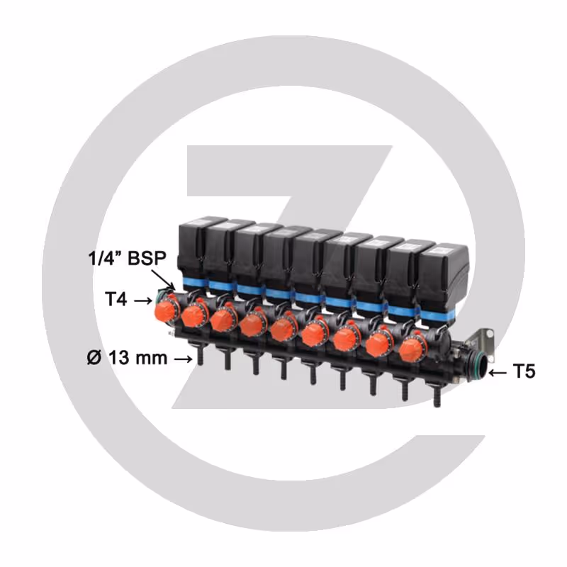 Goupe de soupapes de distributeur - électrique, pour 9 sections