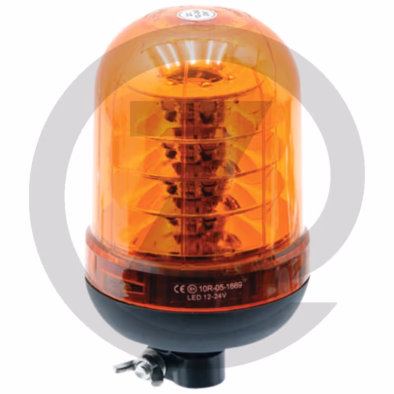 Gyrophare à LED - 12 / 24 V, support pour tube