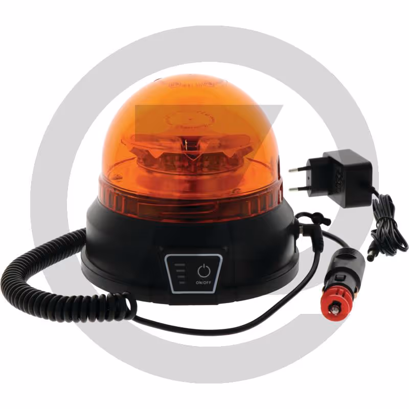 Gyrophare à LED sur batterie - avec batterie rechargeable