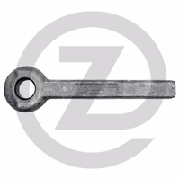 Oeillet d'attelage - tige pleine - Ø oeillet 40 mm, selon DIN 74054