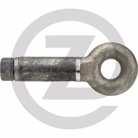 Oeillet d'attelage - type E1 1318, Ø oeillet 22 mm