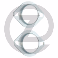 Jeu de corps de palier, en tôle d'acier - 2 pièces, 2 trous