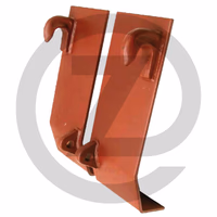 Jeu de plaques à souder - norme européenne - pour bâti d'accouplement avec crochet forgé