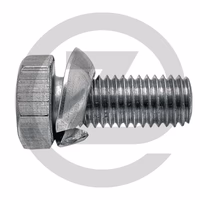 Jeu de vis (3) ISO4017 - M12x30 - A2 avec rondelles à ressort galvanisées