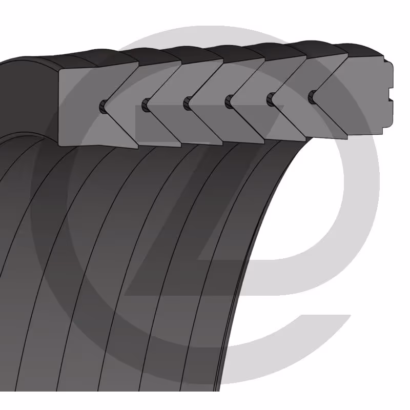 Joint chevron emboité