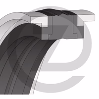 Joint compact double lèvre - avec éléments de support et de guidage