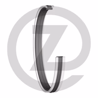 Joint compact double lèvre - avec éléments de support et de guidage