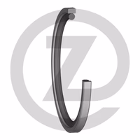 Joint de piston double lèvre en PTFE - avec joint torique comme élément de précontrainte