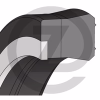 Joint de tige asymétrique en NBR - lèvre d'étanchéité principale et bague de support à l'intérieur