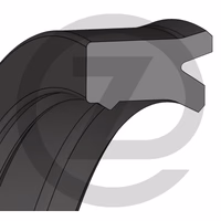 Joint de tige asymétrique en TPU - lèvre d'étanchéité principale à l'intérieur, deuxième lèvre d'étanchéité