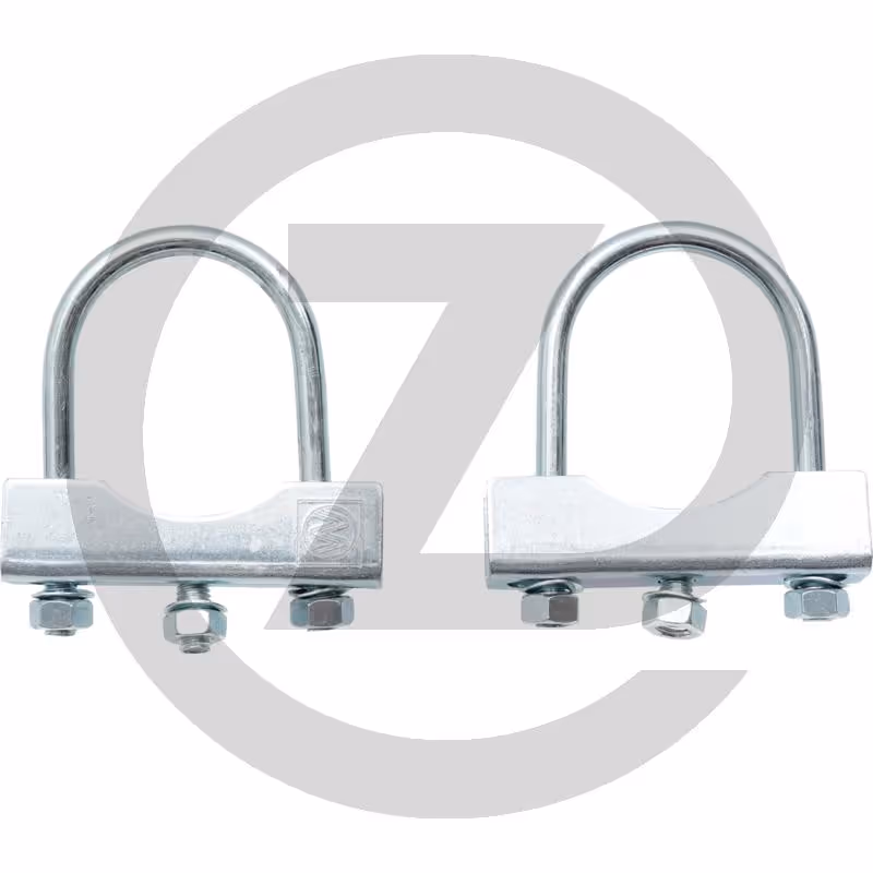 Kit de fixation - 2 pièces, pour Ø tube 60 mm carré
