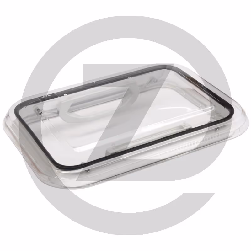Lucarne - en verre clair, avec grille de protection