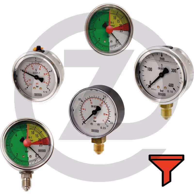 Manomètre - Ø 63 mm - 0 - 80 bar